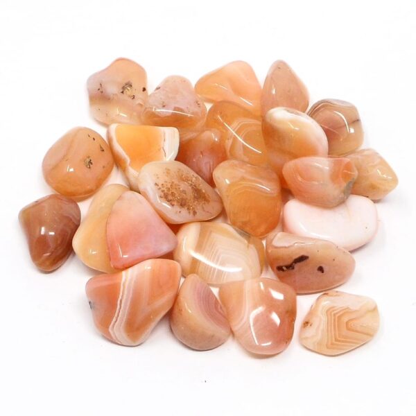 Banded Carnelian md tumbled 8oz All Tumbled Stones banded carnelian