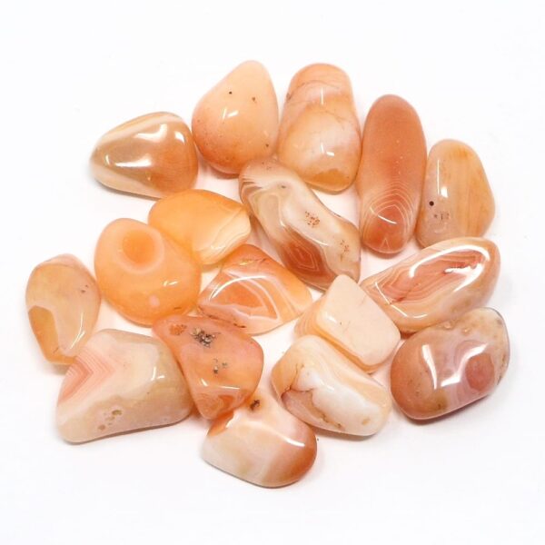 Banded Carnelian md tumbled 8oz All Tumbled Stones banded carnelian
