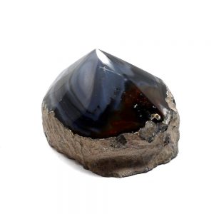 Black Agate Crystal Point Top Polished Points agate