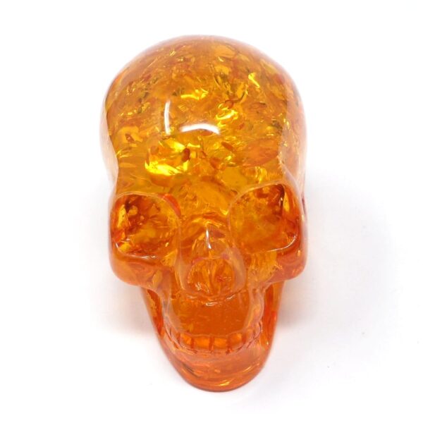 Amber Skull 3 Inch All Polished Crystals amber