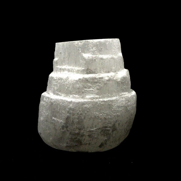 Selenite Skyscraper Tealight Candleholder All Raw Crystals candle holder