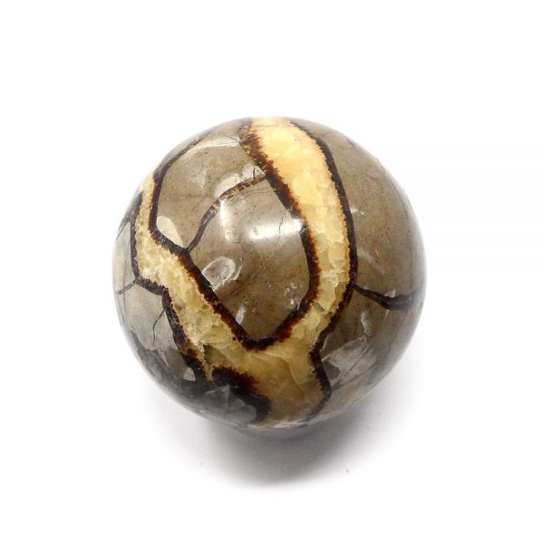 Septarian Sphere 70mm All Polished Crystals calcite sphere