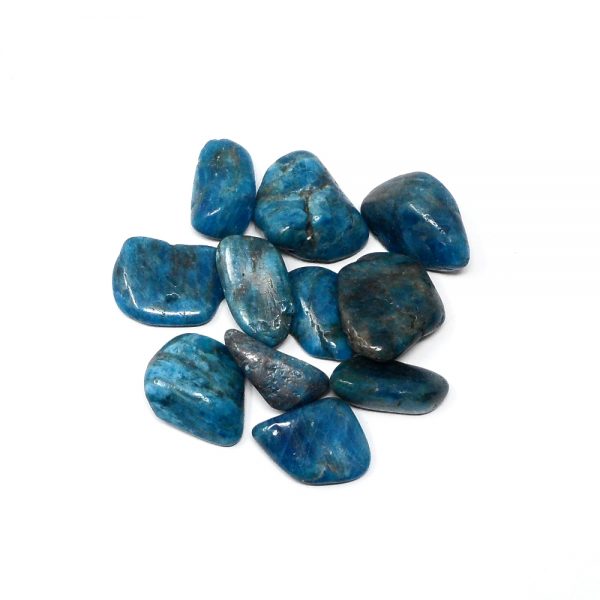 Blue Apatite md/lg tumbled 4oz All Tumbled Stones apatite