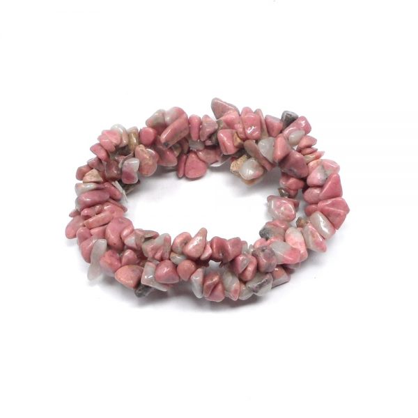 Rhodonite Three Strand Chip Bracelet All Crystal Jewelry bracelet