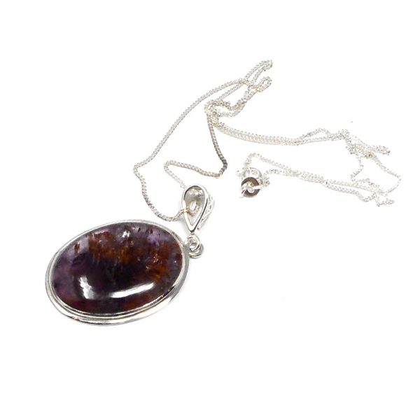 Cacoxenite Amethyst Necklace All Crystal Jewelry cacoxenite amethyst