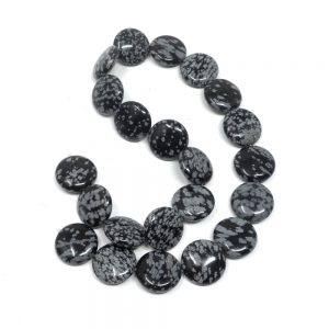 Snowflake Obsidian Bead Strand All Crystal Jewelry bead