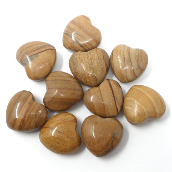 Picture Jasper Hearts 30mm 10pk All Polished Crystals bulk crystal hearts