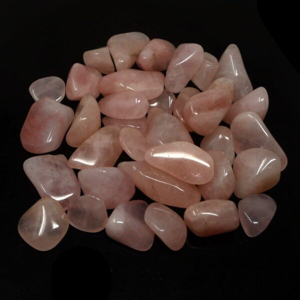 Rose Quartz md/lg tumbled 16oz All Tumbled Stones bulk pink quartz