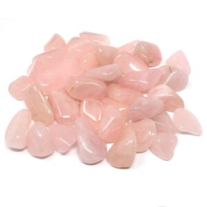 Rose Quartz md/lg tumbled 16oz All Tumbled Stones bulk pink quartz