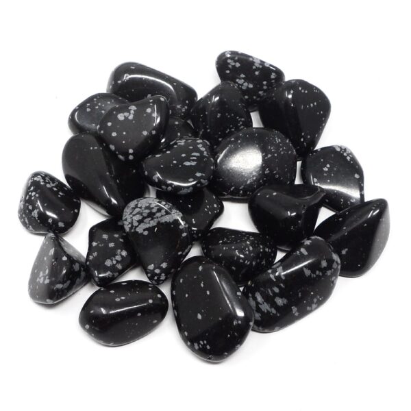 Snowflake Obsidian md tumbled 8oz All Tumbled Stones bulk snowflake obsidian