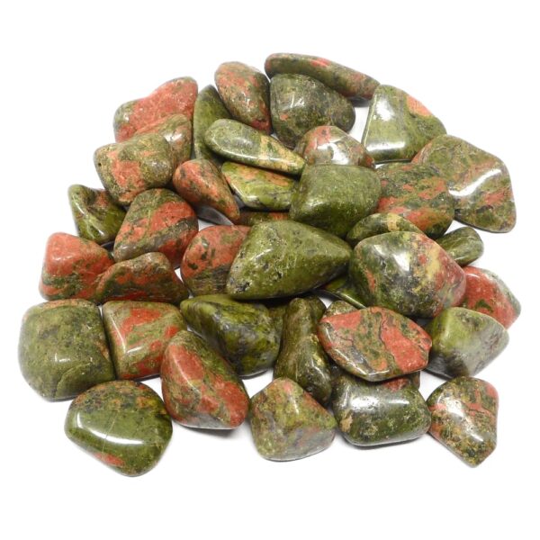 Unakite tumbled lg 16oz All Tumbled Stones bulk stones